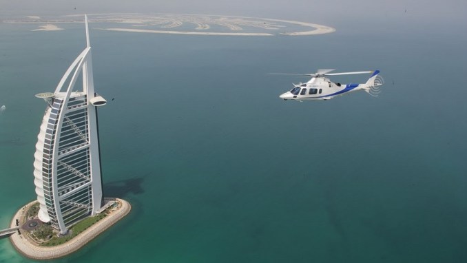 LAND WITH A HELICOPTER ATOP BURJ AL ARAB, DUBAI