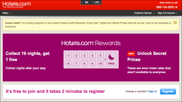 HOTELS.COM REWARDS