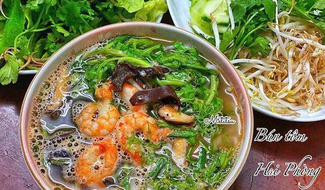 Bun Tom (shrimp vermicelli noodle )