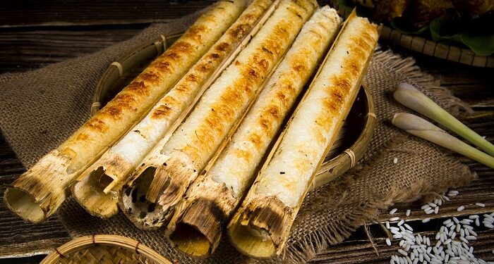Com lam (rice in bamboo tube)